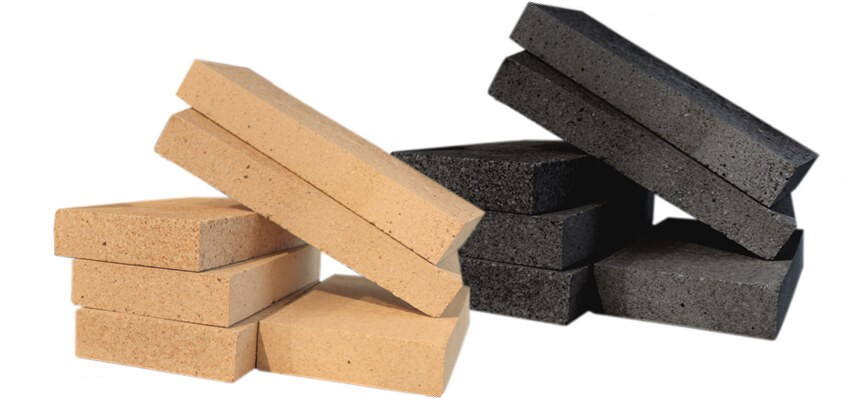 Vitcas firebricks with different surface colours