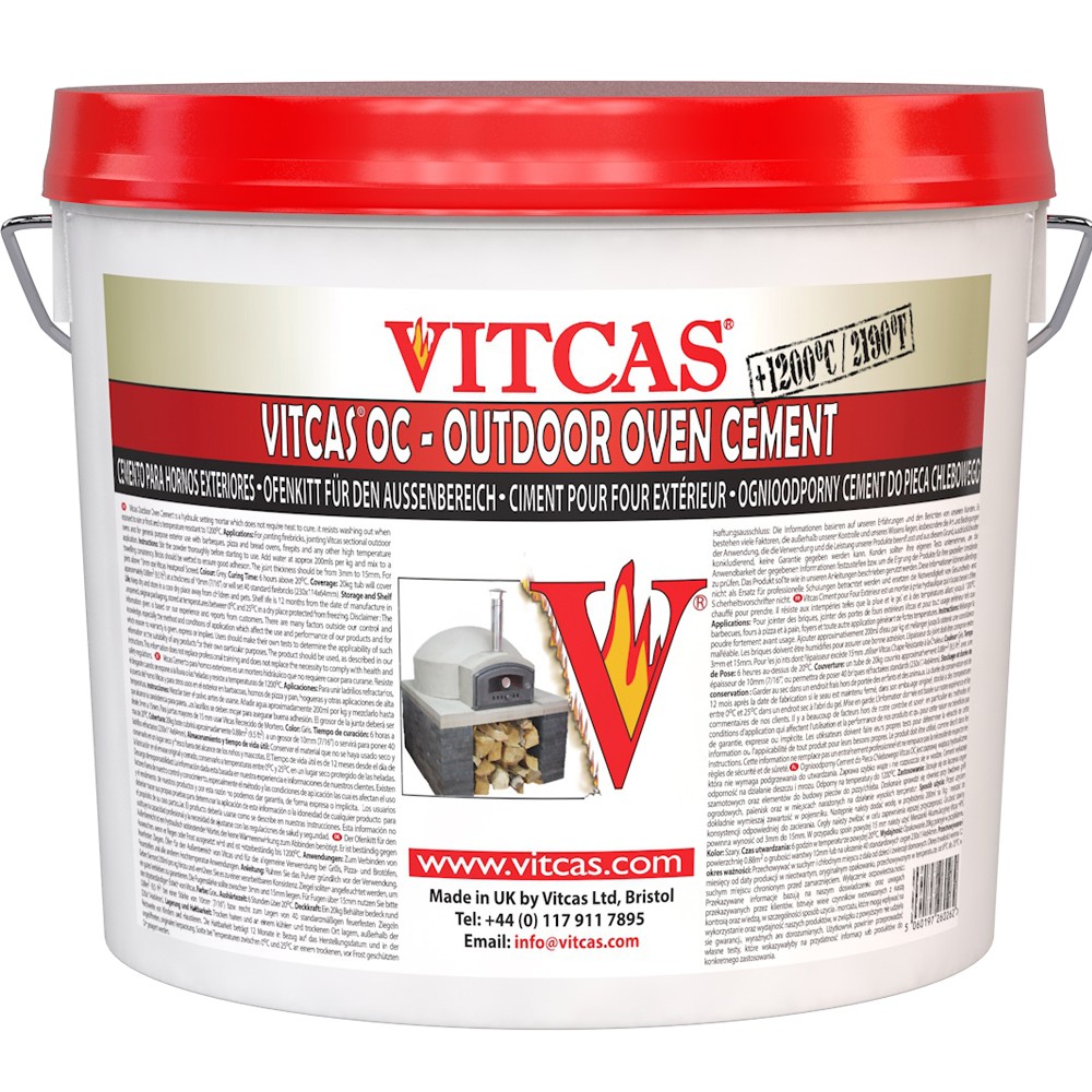Vitcas Outdoor Oven Cement for suitable exterior refractory joints